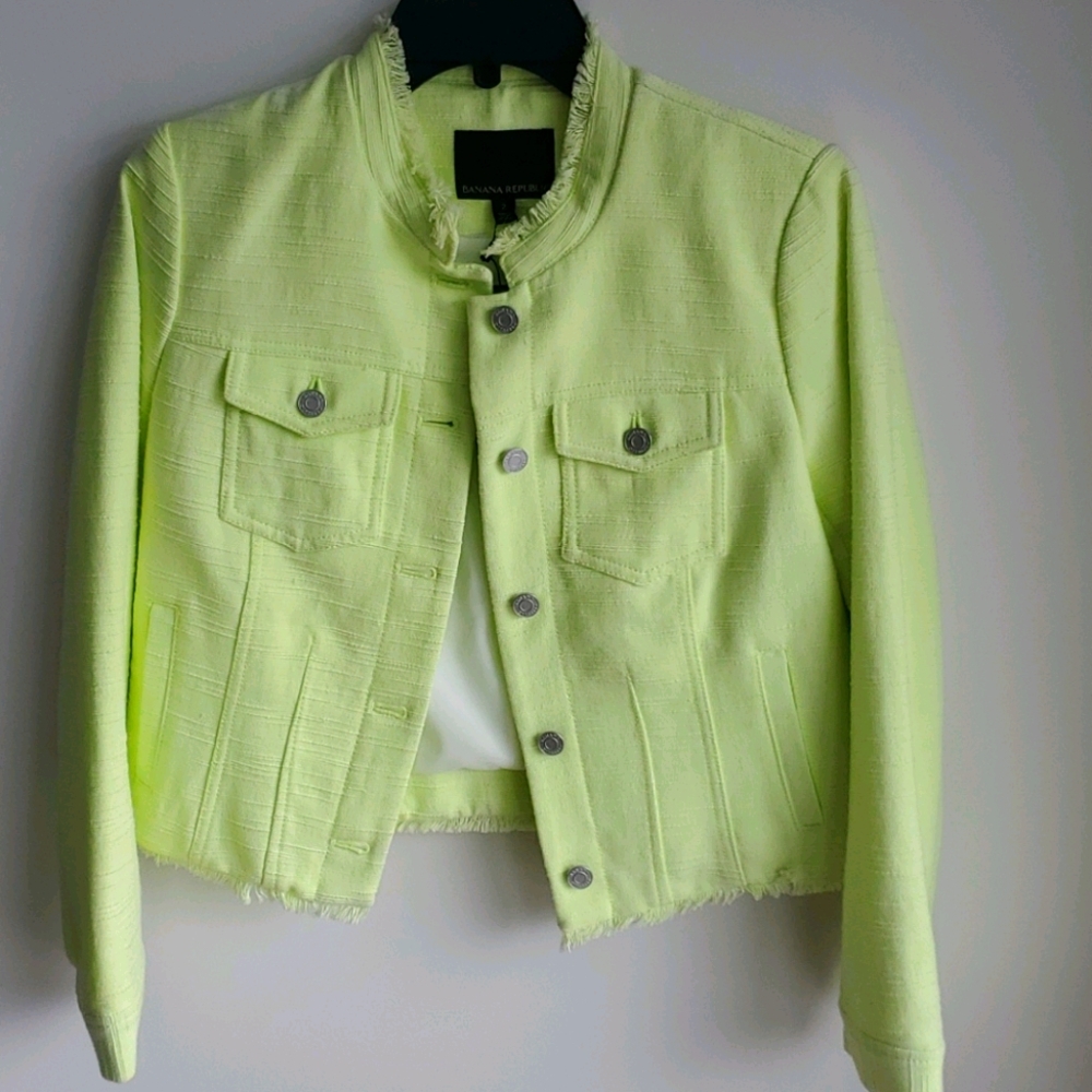Banana Republic Lime Green Jean Jacket